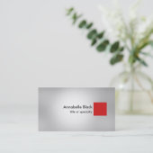 Stilvoll Rot Gray Moderne Einzigartige Trendy Beru Visitenkarte (Stehend Vorderseite)