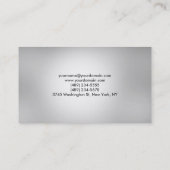 Stilvoll Rot Gray Moderne Einzigartige Trendy Beru Visitenkarte (Rückseite)