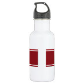 Stilvoll rot und weiß edelstahlflasche (Rückseite)