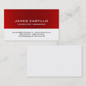 Stilvoll Rot Weiß Einzigartig Moderne Beruflich Visitenkarte (Vorne/Hinten)