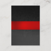 Stilvoll rotes graues Muster beruflich einzigartig Visitenkarte (Rückseite)