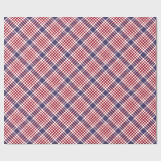 Stilvoll rotes Tartan-Muster Geschenkpapier (Flach)