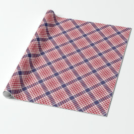 Stilvoll rotes Tartan-Muster Geschenkpapier