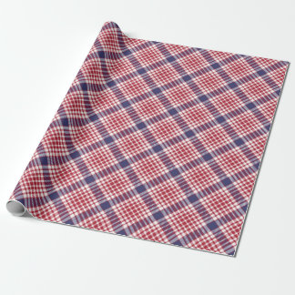 Stilvoll rotes Tartan-Muster Geschenkpapier