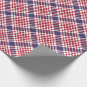Stilvoll rotes Tartan-Muster Geschenkpapier (Ecke)