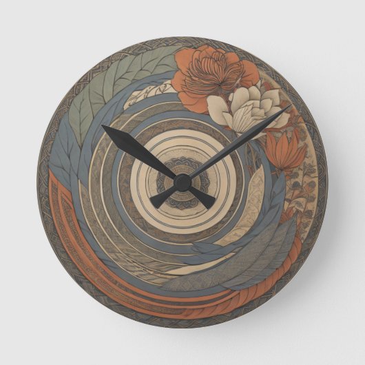 Stilvoll Runde Wanduhr (Vorderseite)