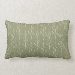 Stilvoll rustikal botanisch in Sage Green Lendenkissen