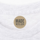 Stilvoll Rustikal Made with Liebe Imitats Kraft Etiketten (Befestigt)