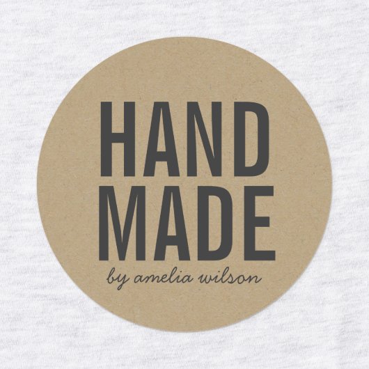 Stilvoll Rustikale, handgefertigte Imitate Kraft Etiketten (Design 1)