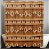 Stilvoll rustikaler Duschvorhang im Badezimmer