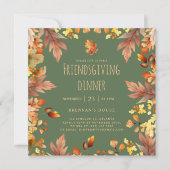 Stilvoll rustikaler Erntedank Freundliches Abendes Einladung (Vorderseite)