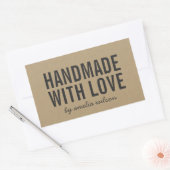 Stilvoll Rustikaler Handgefertigt mit Liebe Imitat Rechteckiger Aufkleber (Umschlag)