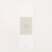 Stilvoll schick Beige Individuelle Name und Zitat Yogamatte (Vorderseite)