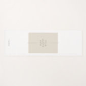 Stilvoll schick Beige Individuelle Name und Zitat Yogamatte (Vorderseite (Horizontal))