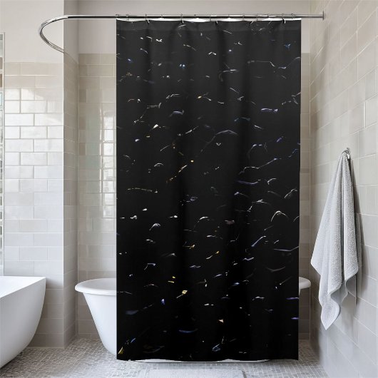 Stilvoll schimmernder Black Sequin Duschvorhang