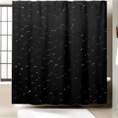 Stilvoll schimmernder Black Sequin Duschvorhang