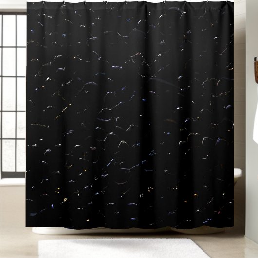 Stilvoll schimmernder Black Sequin Duschvorhang