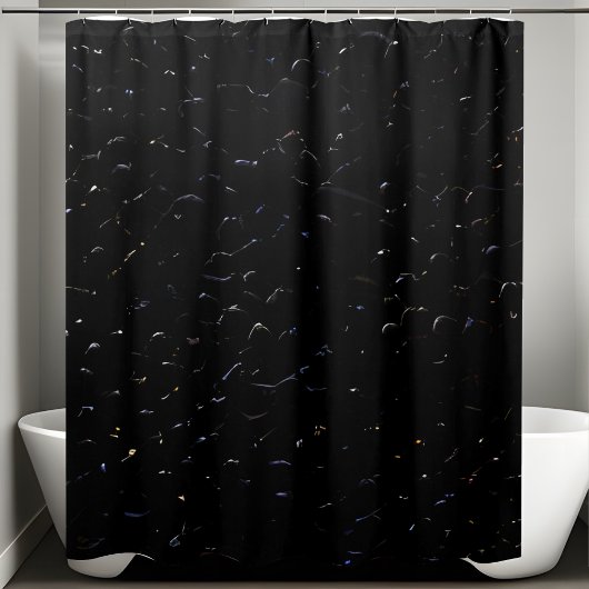 Stilvoll schimmernder Black Sequin Duschvorhang