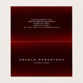 Stilvoll Schlicht braun Beruflich geflochten Visitenkarten (Außenseite Aufgefaltet)