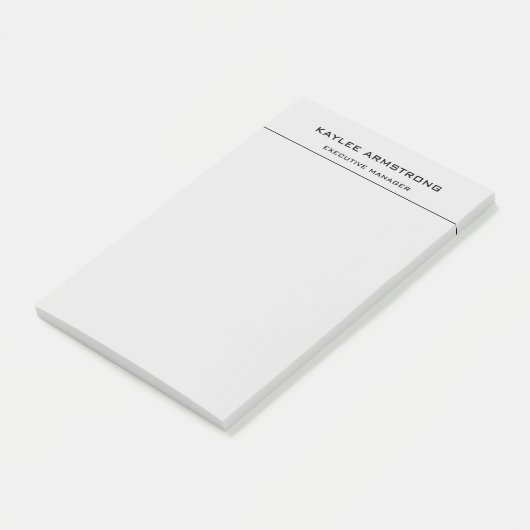 Stilvoll Schlicht, einfach, Beruflich, grau Post-it Klebezettel (angewinkelt)