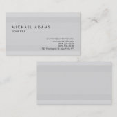 Stilvoll Schlicht Gray Einfach Beruflich einzigart Visitenkarte (Vorne/Hinten)