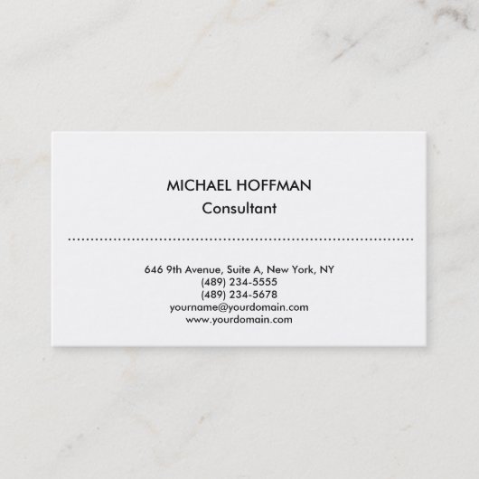 Stilvoll Schlicht schlicht Beruflich Visitenkarte (Vorderseite)