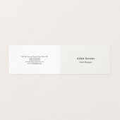 Stilvoll schlicht Schlicht Minimalistisch Visitenkarten (Außenseite Aufgefaltet)