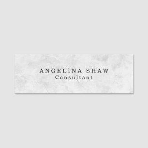 Stilvoll Schlicht Simple Gray Beruflich Namensschild