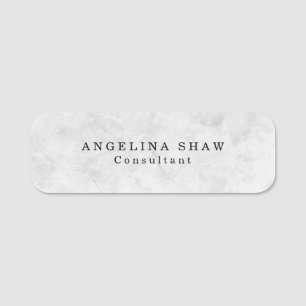 Stilvoll Schlicht Simple Gray Beruflich Namensschild