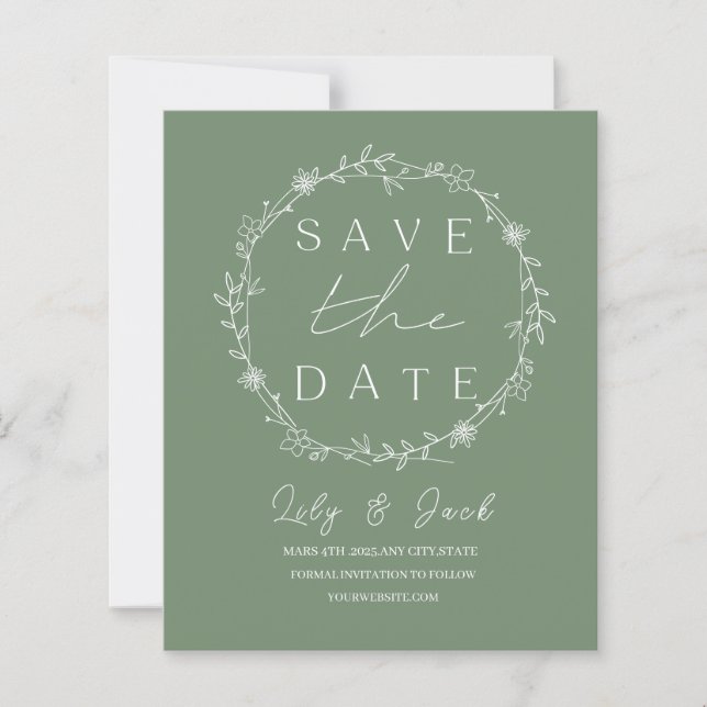 Stilvoll schlicht und elegant modern schlinggrün (Vorderseite)