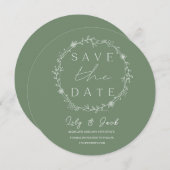 Stilvoll schlicht und elegant modern schlinggrün einladung (Vorne/Hinten)