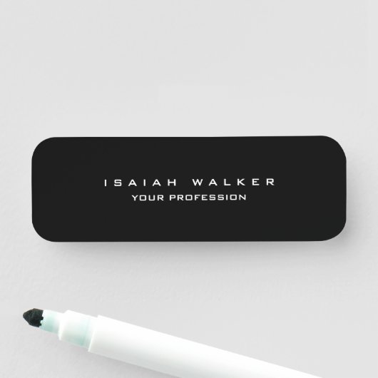 Stilvoll Schlichte, einzigartige Special Black & W Namensschild (Beispiel)