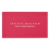 Stilvoll Schlichte, einzigartige Special Crimson R Namenschild (Vorderseite)