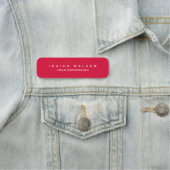 Stilvoll Schlichte, einzigartige Special Crimson R Namensschild (Beispiel)