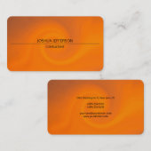 Stilvoll Schlichte Orange Attraktive, zweiseitig g Visitenkarte (Vorne/Hinten)