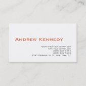 Stilvoll Schlichter Simple White Red Fotograf Visitenkarte (Rückseite)