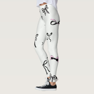 STILVOLL SCHÖNE KLASSISCHE RETRO-SCHLEIFE WEISS LEGGINGS