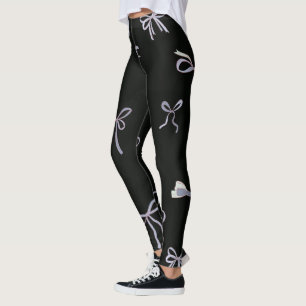 STILVOLL SCHÖNE KLASSISCHE VINTAGE-SCHLEIFE SCHWAR LEGGINGS