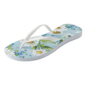 Stilvoll schönes, helles Blumenmuster 2 Badesandalen (Schrägansicht)
