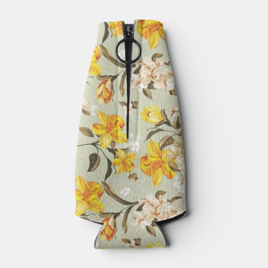 Stilvoll schönes, leuchtend blumengeschmücktes Mus Flaschenkühler (Rückseite)