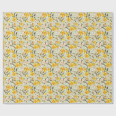 Stilvoll schönes, leuchtend blumengeschmücktes Mus Geschenkpapier (Flach)