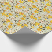 Stilvoll schönes, leuchtend blumengeschmücktes Mus Geschenkpapier (Ecke)