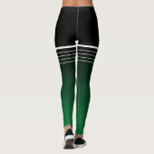 Stilvoll schwarz-grüne Gradiententrainings Legging Leggings (Rückseite)
