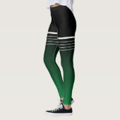 Stilvoll schwarz-grüne Gradiententrainings Legging Leggings (Links)