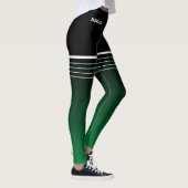 Stilvoll schwarz-grüne Gradiententrainings Legging Leggings (Rechts)