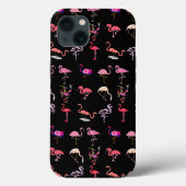 Stilvoll schwarz rosa Flamingos Niedliches Baby-Ti Case-Mate iPhone Hülle (Rückseite)