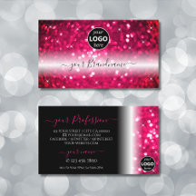 Stilvoll schwarz-rosa funkelnder Glitzer Logo-Chic
