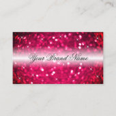 Stilvoll Schwarz Rosa Sparkling Glitzer Stars Chic Visitenkarte (Vorderseite)