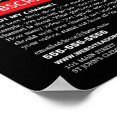 Stilvoll schwarz & rot - QR Code, Youtube - Vlogge Poster (Ecke)