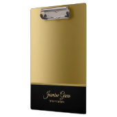 Stilvoll Schwarz und Golden Klemmbrett (Links)